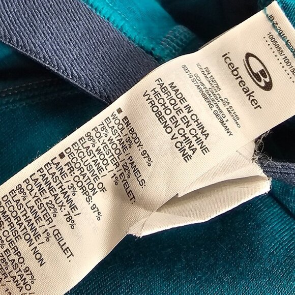 Icebreaker Merino Womens Bodyfit Zone, Wool, Cropped Baselayer Leggings, Size S - Picture 10 of 10